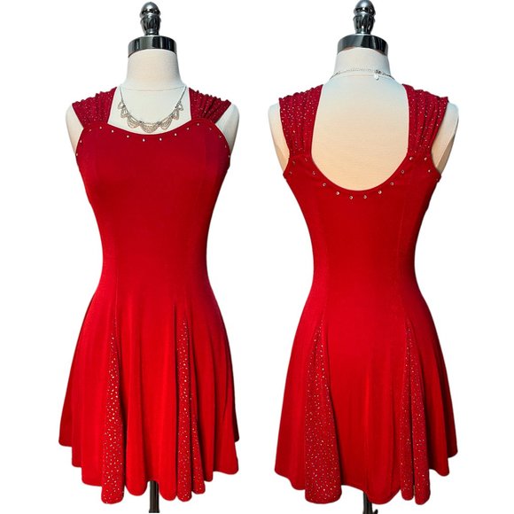 Short red dance dress - Picture 1 of 3